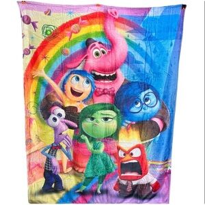 Disney Pixar Inside Out Fleece Throw Blanket 50x40 Joy Sadness Anger Disgust
